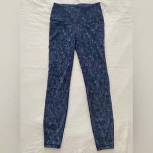 All in Motion Blue Patterned Leggings with Wide Waistband